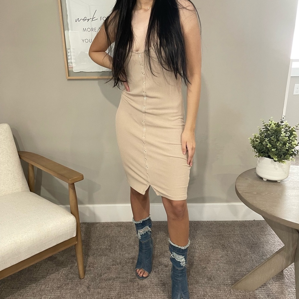 Nude Minimal Dress